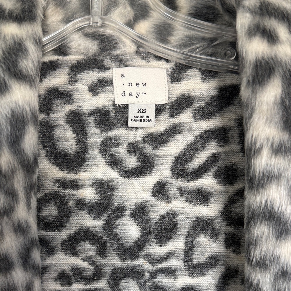 A New Day Black and White Animal Print Jacket